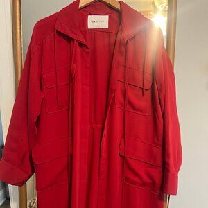 Babaton Red Duster Wrap Dress in M